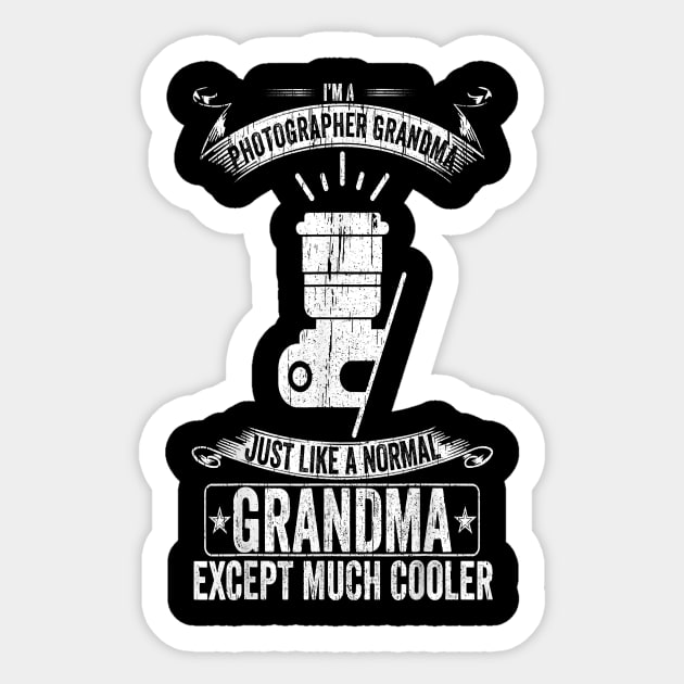 I'm A Photographer Grandma Sticker by brittenrashidhijl09
